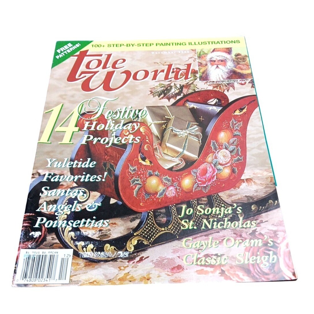 Tole World Magazine Dec. 2000 Holiday Painting Projects Patterns Donna Dewberry
